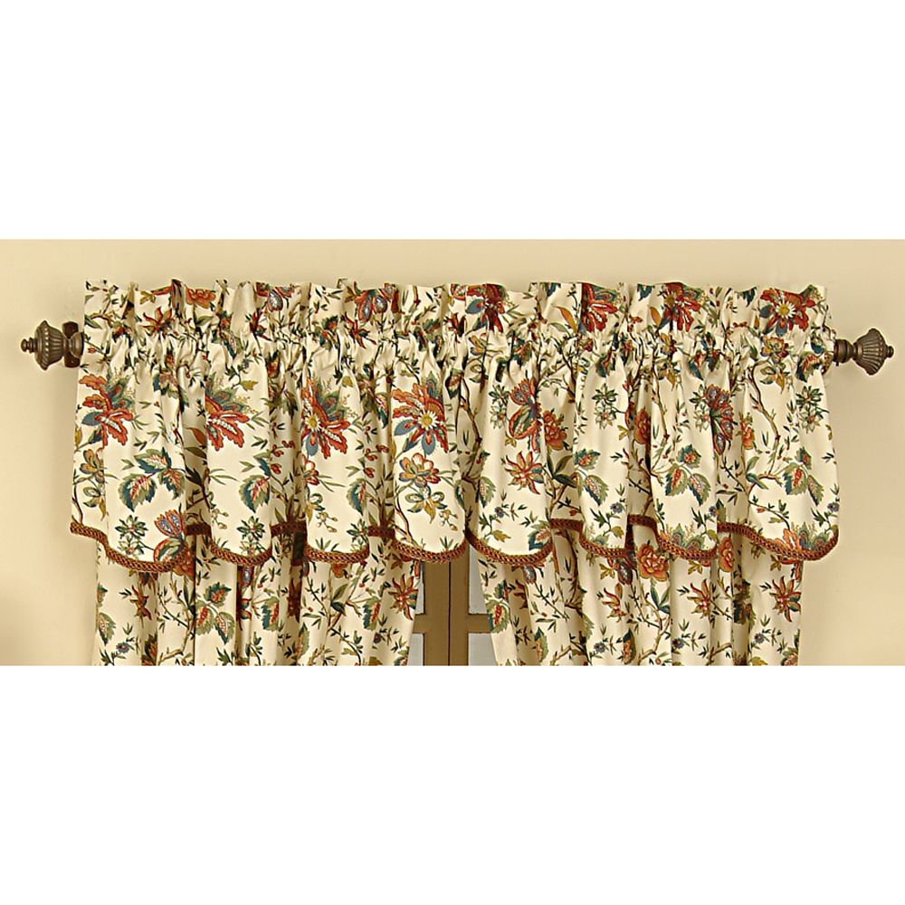 Waverly Felicite Crème 50"x15" Scallop Window Valance at Sears.com