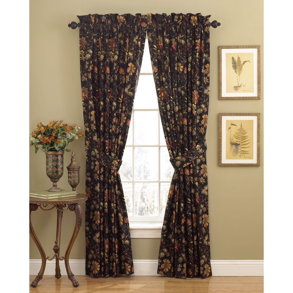 Waverly Felicite Noir 50"x84" Rod Pocket Curtain Panel at Sears.com