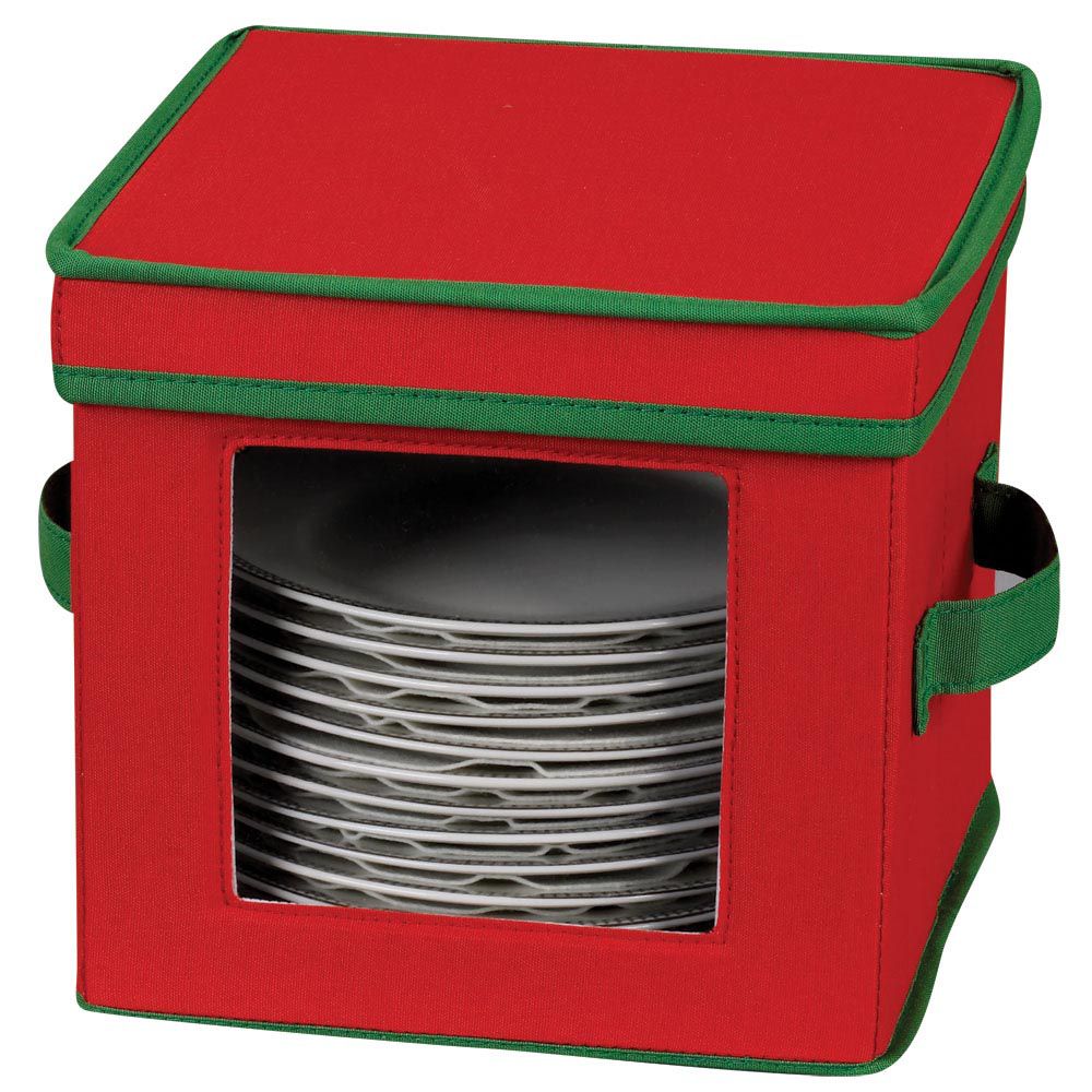 Household Essentials Holiday Dessert Plate/Bowl Chest red poly with green trim at Kmart.com