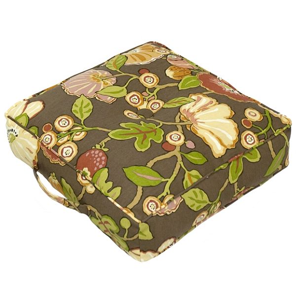 Greendale Home Fashions Square Floor Pillow - Hip Floral Fabric -