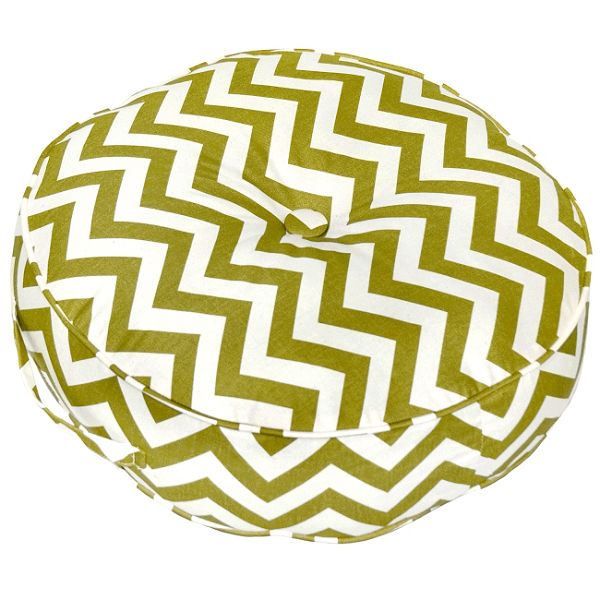 Greendale Home Fashions Round Floor Pillow - Zig Zag Fabric -