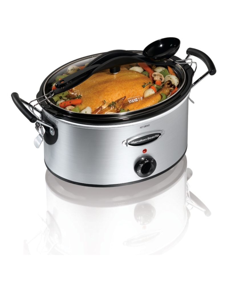 Hamilton Beach Stay or Go 6 Quart Slow Cooker-Stainless 33162