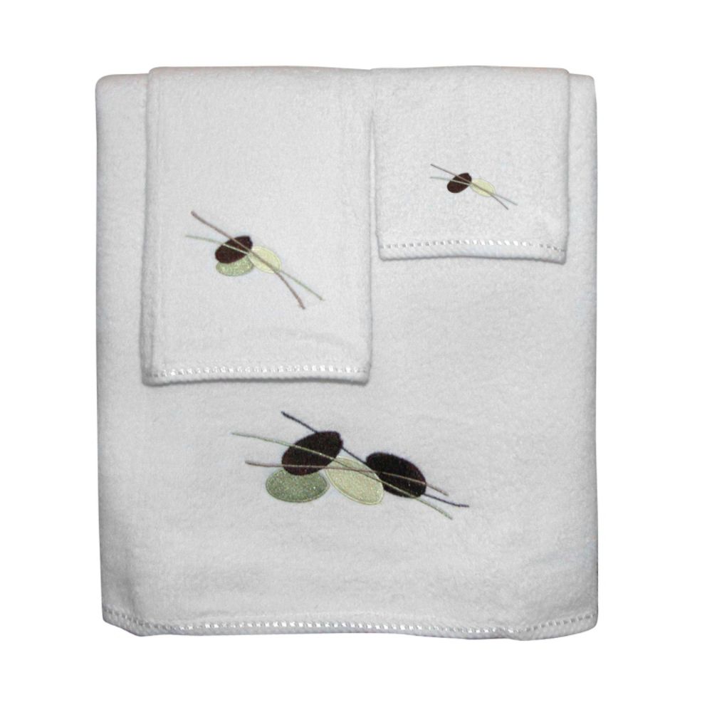 Famous Home Fashions Olivia Sage 3pc Towel set - bath, hand and tip