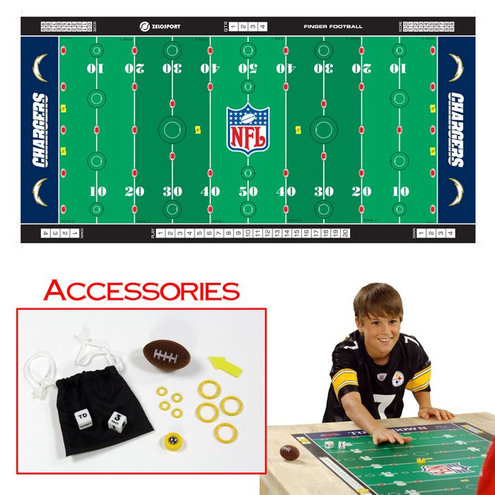Zelosport NFL Licensed Finger Football Game Mat - Chargers at Kmart.com