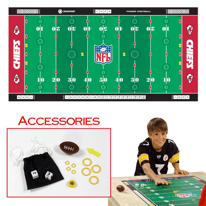 Zelosport NFL Licensed Finger Football Game Mat - Chiefs at Kmart.com