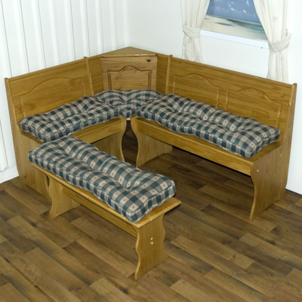 Greendale Home Fashions Pilgrim Plaid 4 Piece Nook Cushion Set  - Pine Green at Sears.com
