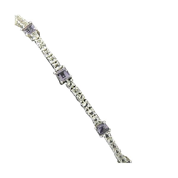 Amethyst & Cubic Zirconia Bracelet 1BG1061-A