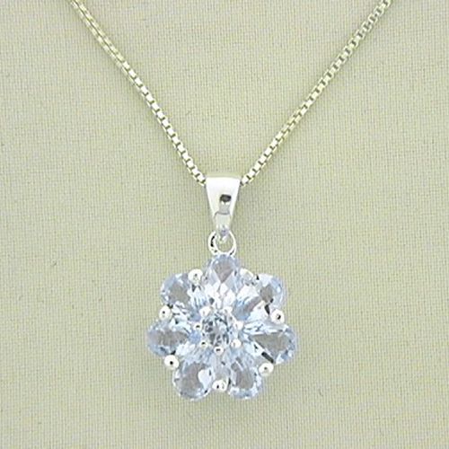2 1/3ct tw Pear Blue Topaz Cluster Pendant at Kmart.com