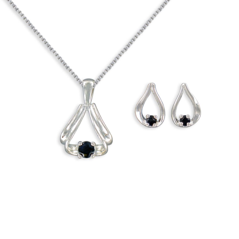 Sterling Silver Sapphire Pendant & Earring Set at Kmart.com