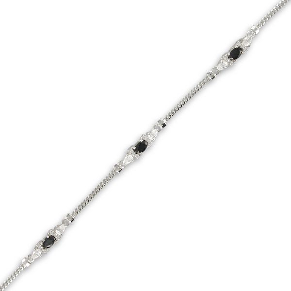 Sterling Silver Genuine Sapphire Bracelet