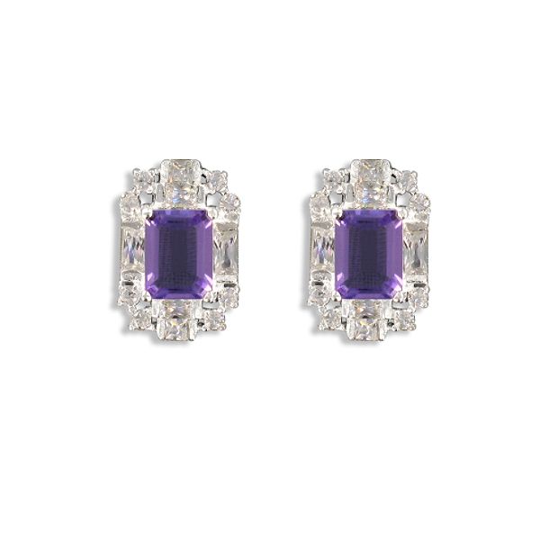 Sterling Silver Amethyst Earrings