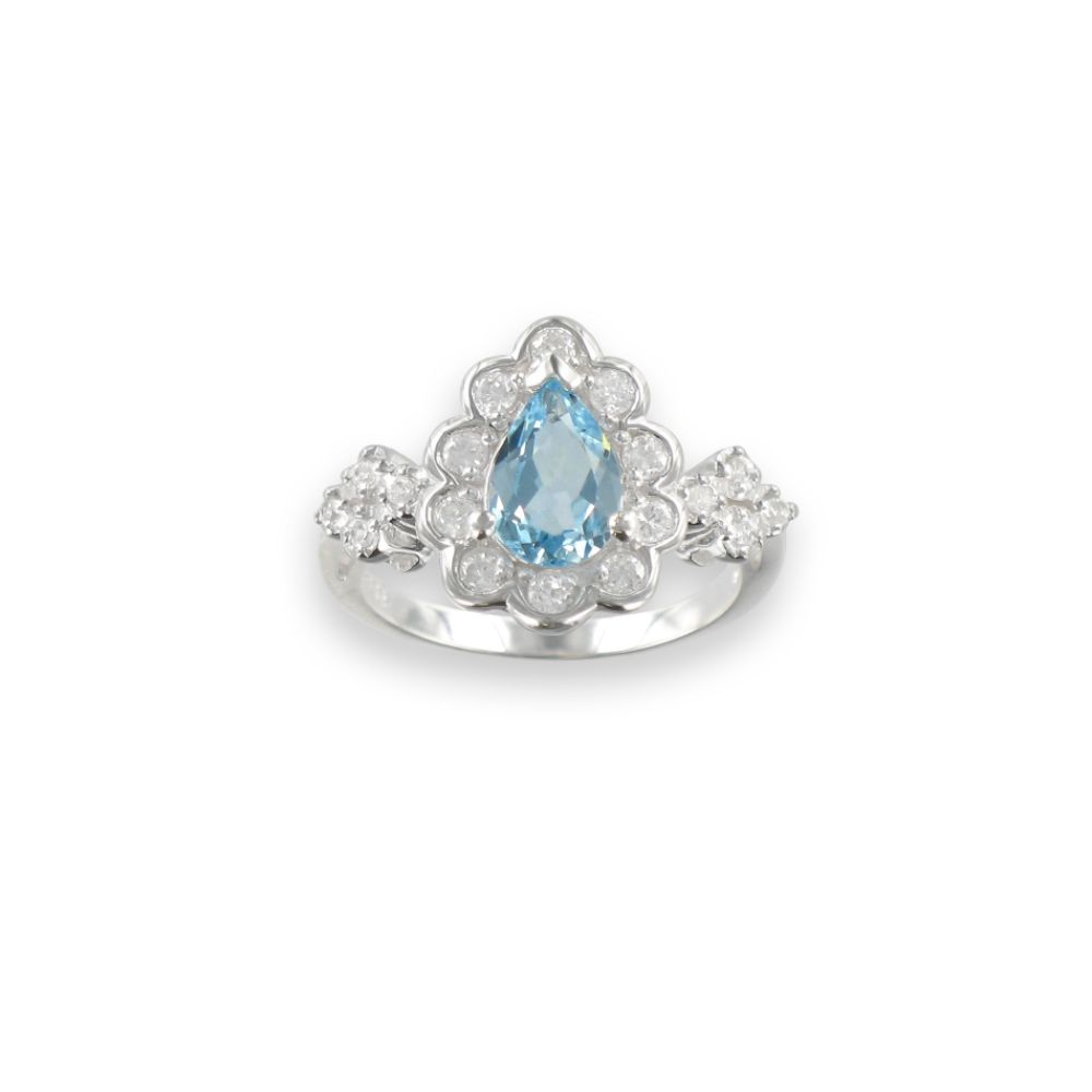 Sterling Silver Ring with Genuine Blue Topaz at Kmart.com