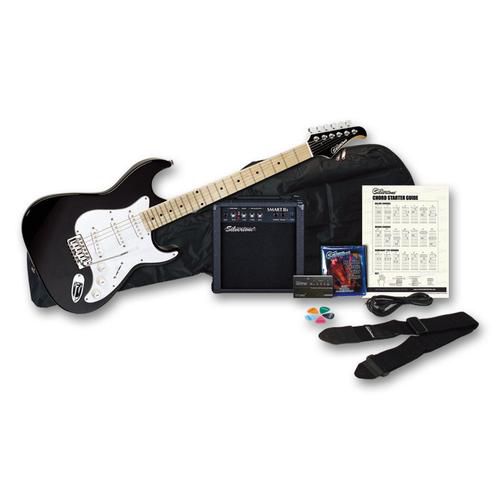 Silvertone Citation Guitar & Amp Package, Liquid Black