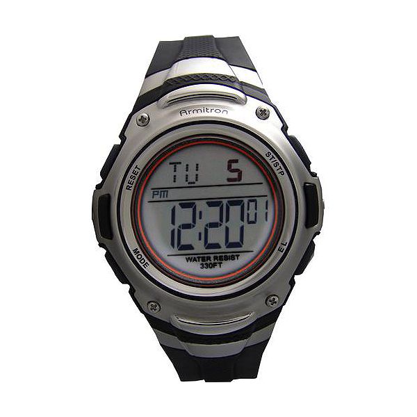 Armitron Men s Digital Watch With Orange Outer Dial 1830000408108BLKP Armitron 408108BLK