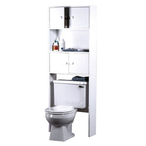 Dorel White Four Door Space Saver Cabinet
