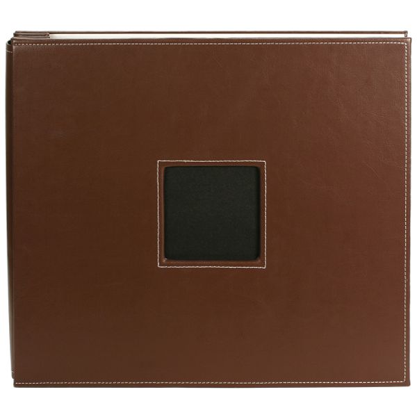American Crafts Brown -leather Postbound 12 PL12-76086