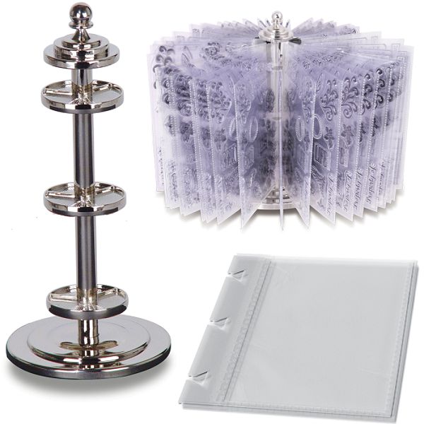7 Gypsies Clear Stamp Revolving Holder With 10 Sleeves (9.5" X 6.375") 17744