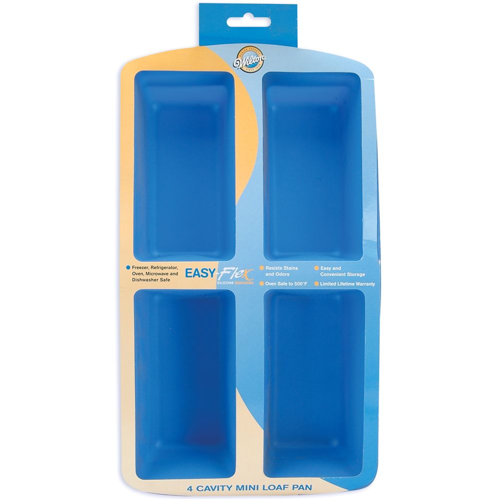 Wilton Easy-Flex Silicone Mini Loaf Pan-(4 Cavity)