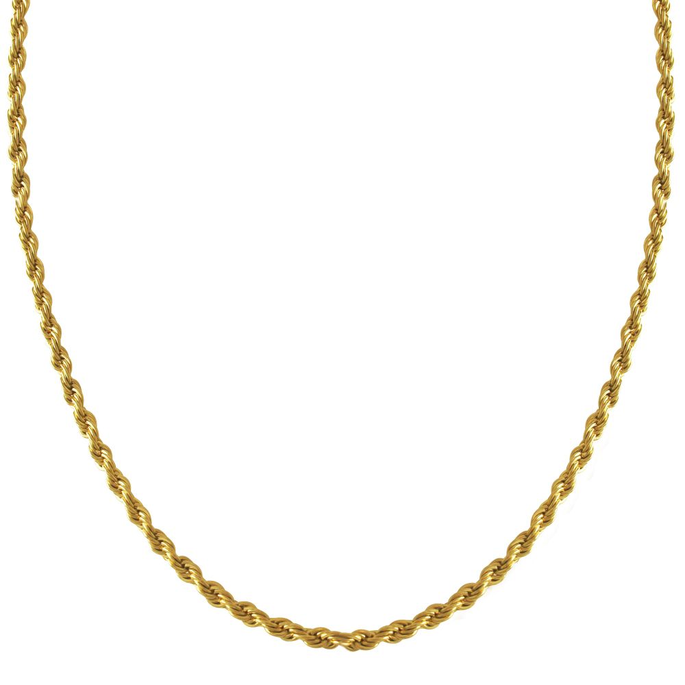 Gold Over Stainless Steel Rope Chain