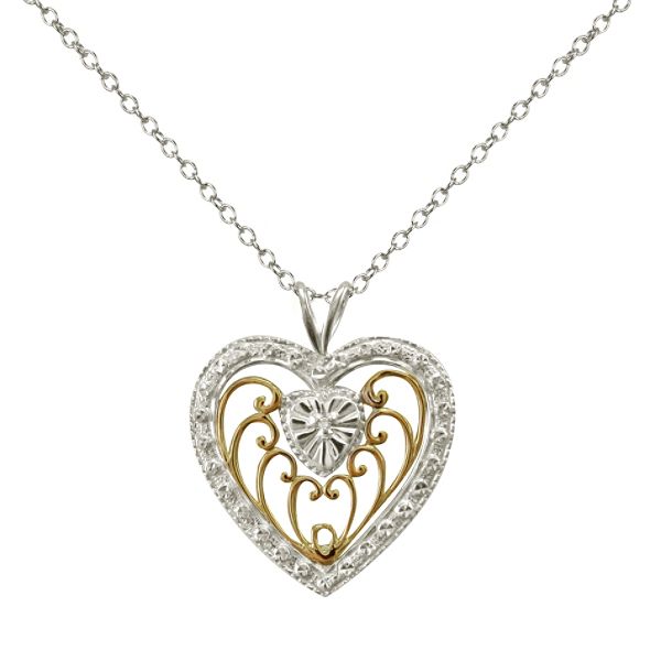 10kt Gold And Sterling Silver Pendant ZNKT354HD.18