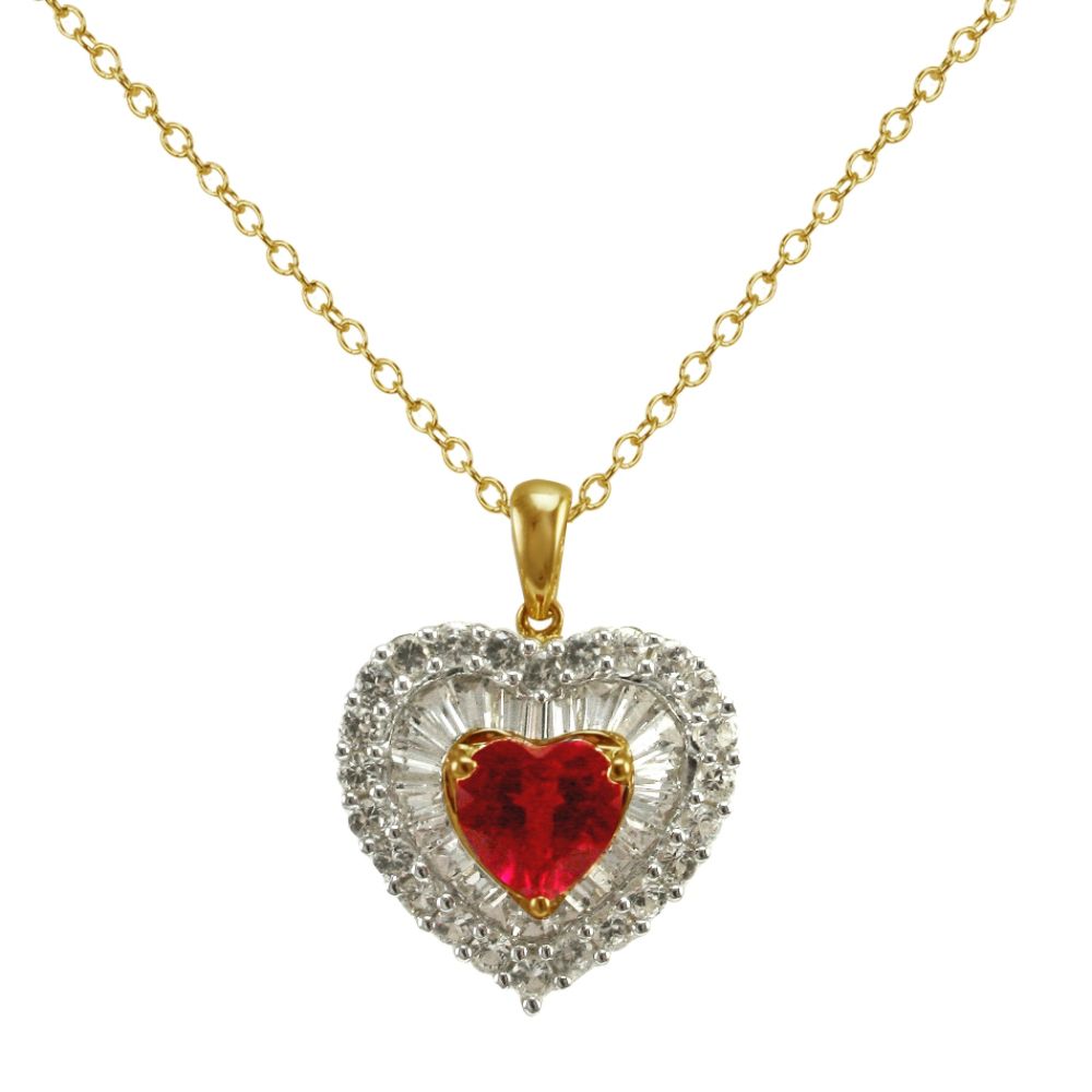18kt Gold Over Sterling Silver Lab Created Gemstone Pendant at Kmart.com