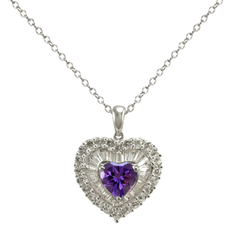Sterling Silver Lab Created Gemstone Pendant at Kmart.com