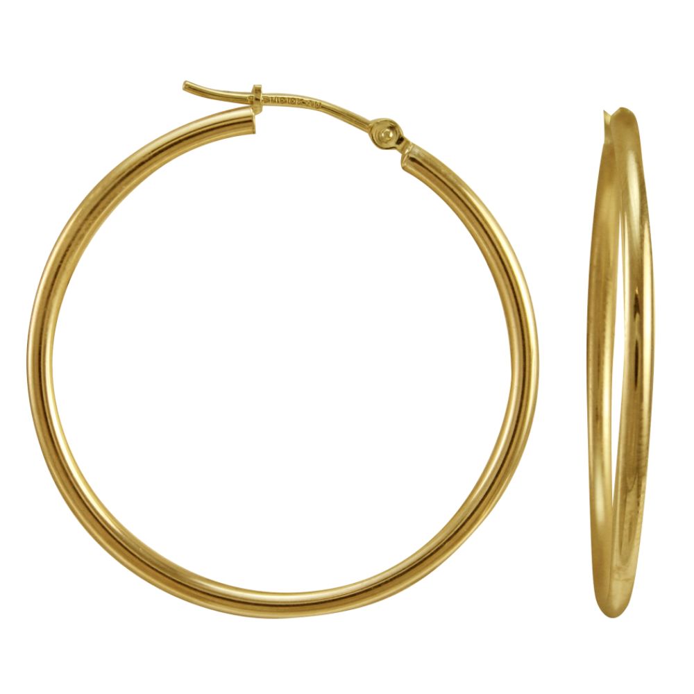10kt Gold and Sterling Silver Hoop Earrings at Kmart.com