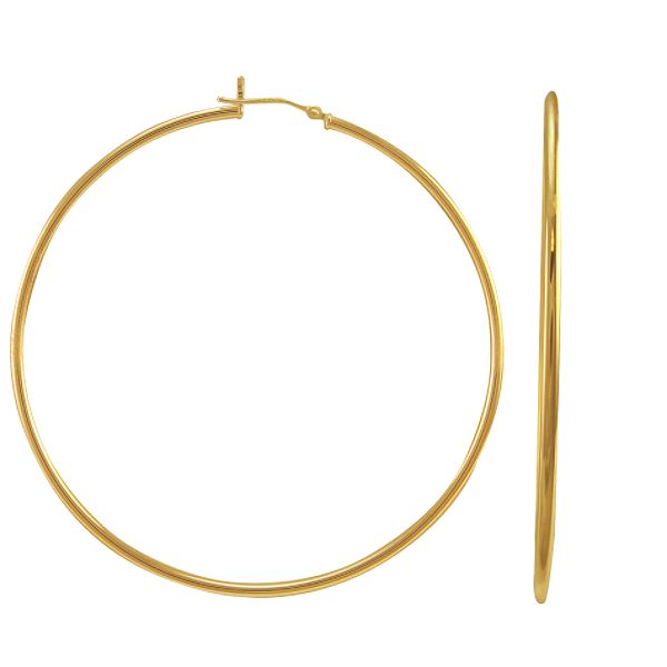 10kt Gold And Sterling Silver Hoop Earrings 11-E270AGPOL