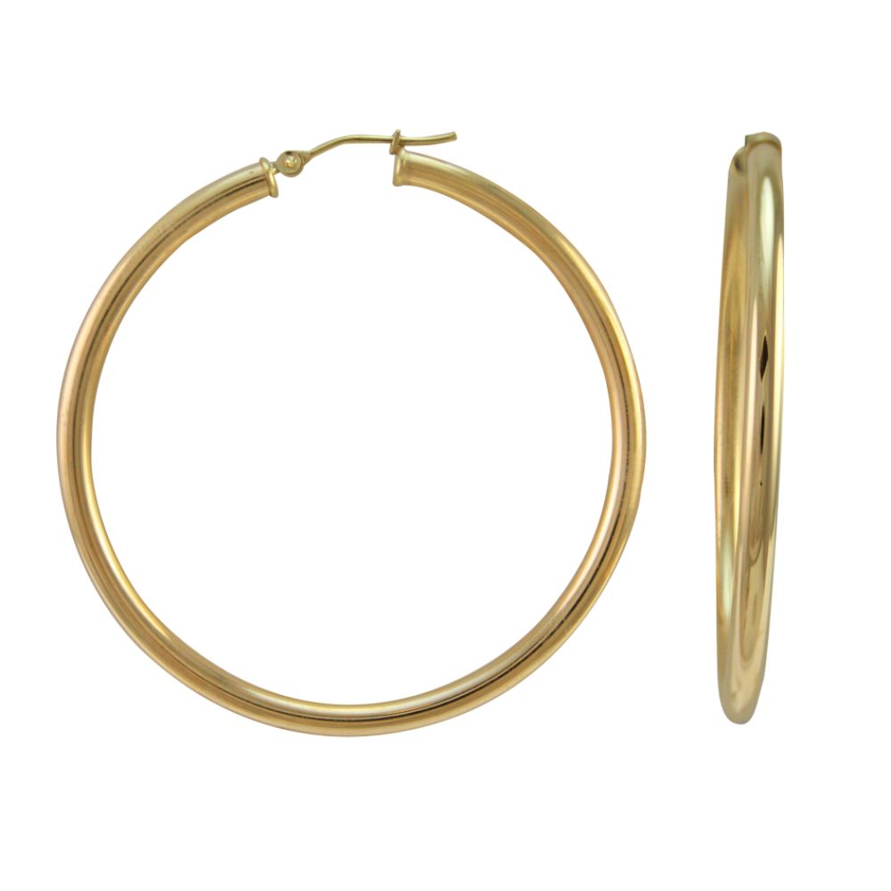 10kt Gold and Sterling Silver Hoop Earrings at Kmart.com