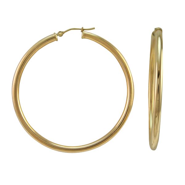 10kt Gold And Sterling Silver Hoop Earrings 11-E350AGPOLKM