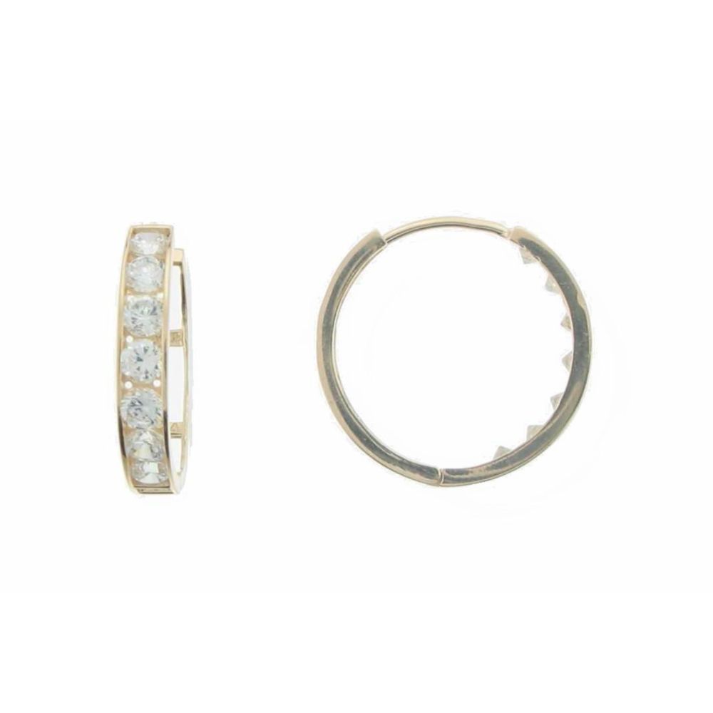 10kt Cubic Zirconia Channel Set Hoop Earring at Kmart.com