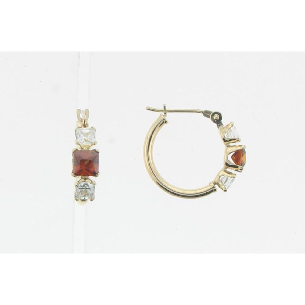 10kt Cubic Zirconia Chocolate Hoop Earring at Kmart.com
