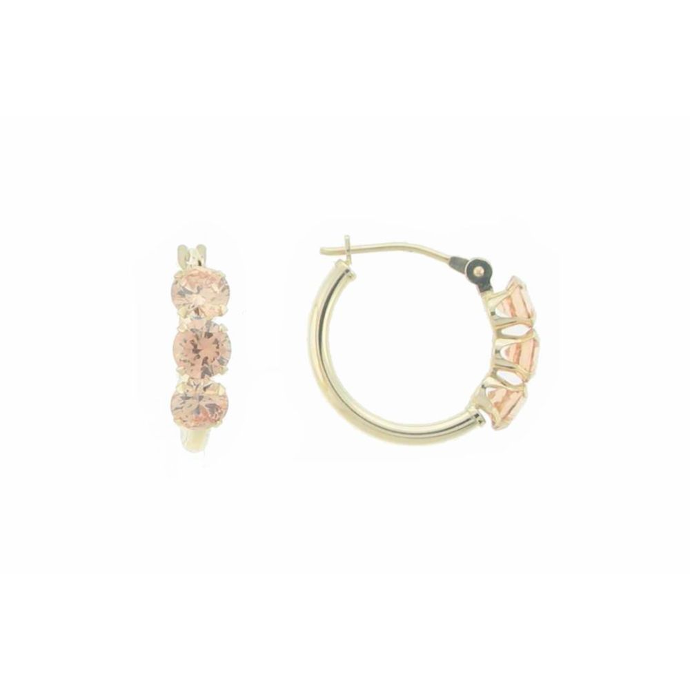 10kt Cubic Zirconia Champagne Hoop Earring at Sears.com
