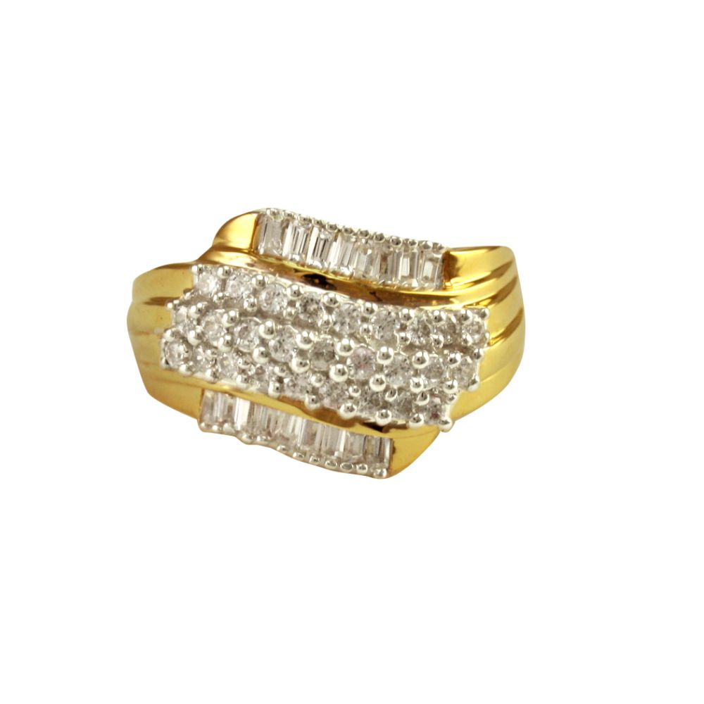 18kt Gold Over Sterling Silver Cubic Zirconia