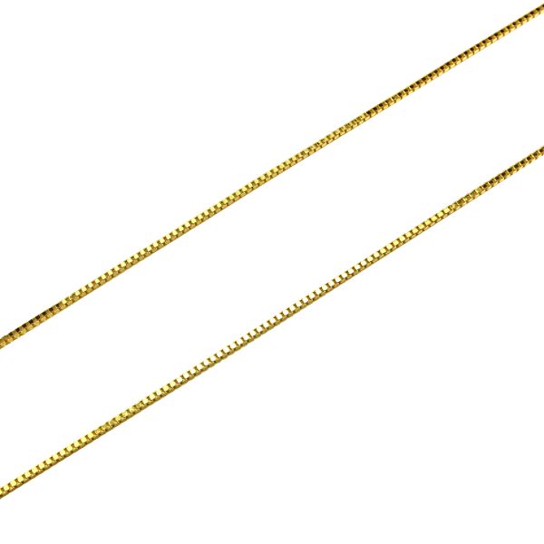 10kt Gold 18" Hollow Box Chain Necklace