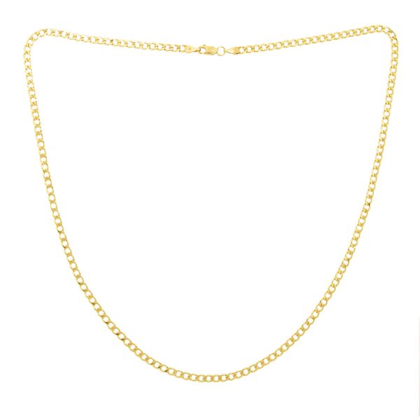 10kt Gold 3mm 20in. Curb Necklace