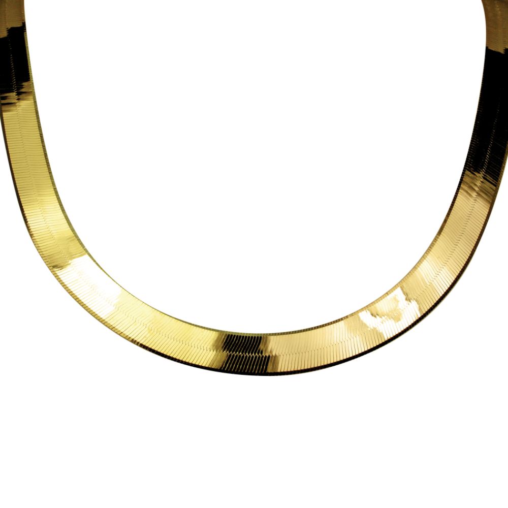 10kt Gold 9mm 24in Herringbone Necklace
