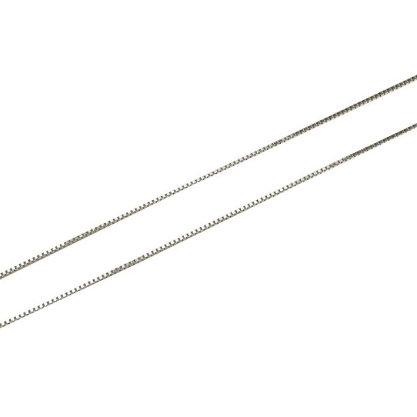 10kt White Gold 18" Hollow Box Chain CHBX-7/18W
