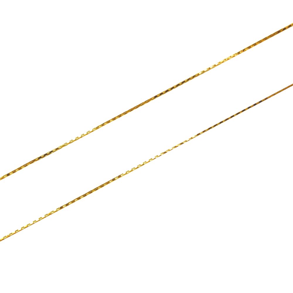 10kt Gold 20" Ebox Chain Necklace