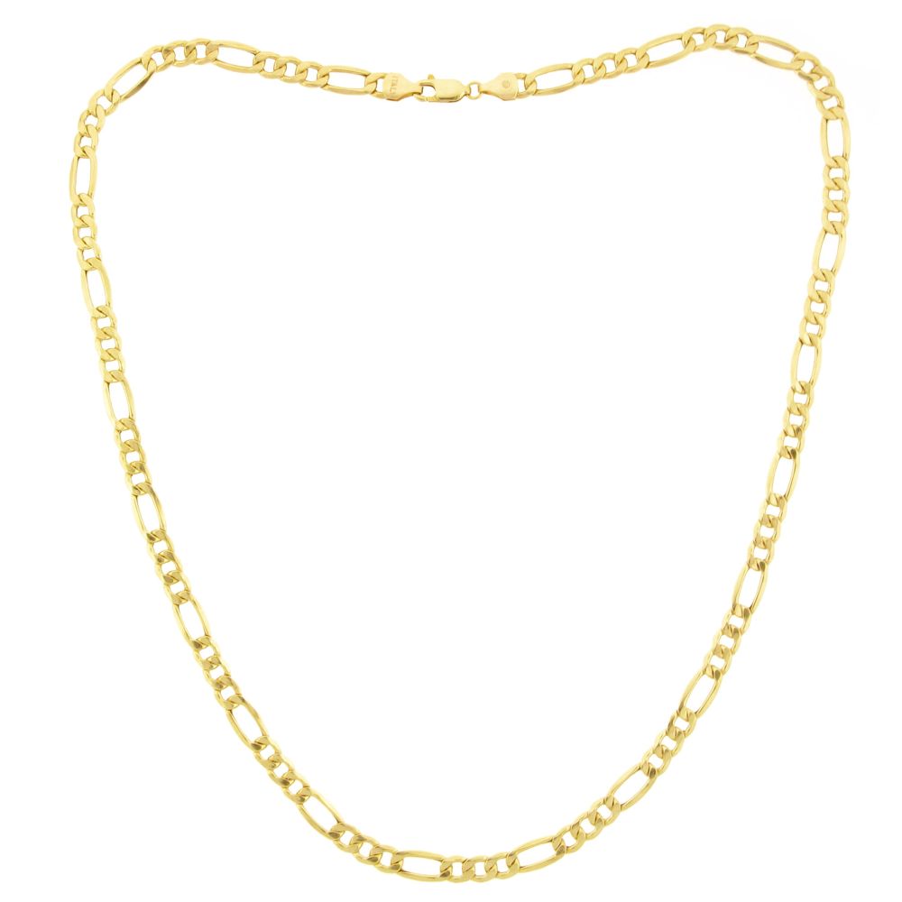 10kt Gold 5mm 20" Figaro Necklace