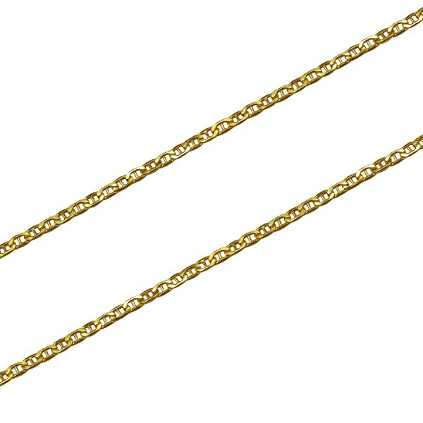 10kt Gold 2.8mm Hollow Mariner Link Necklace