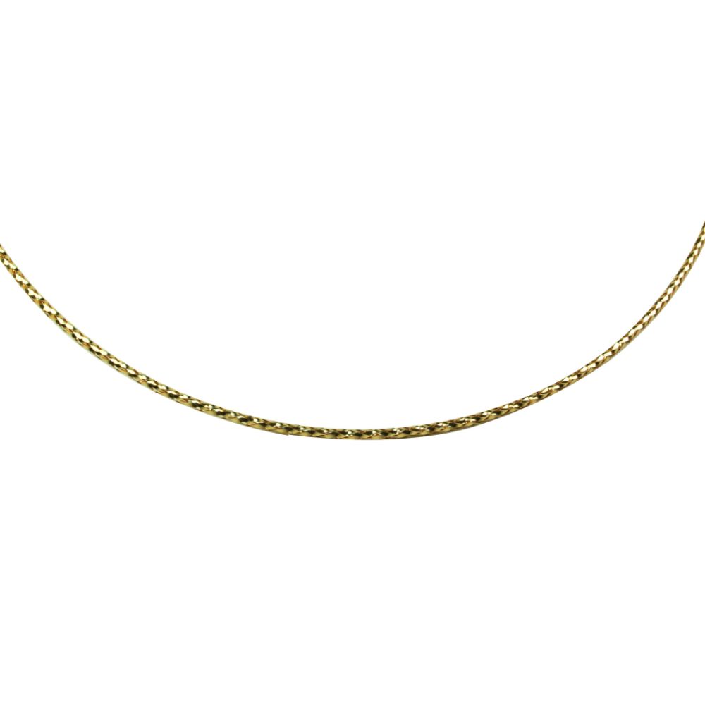 10kt Gold Two Tone 2mm 17in Omega Necklace