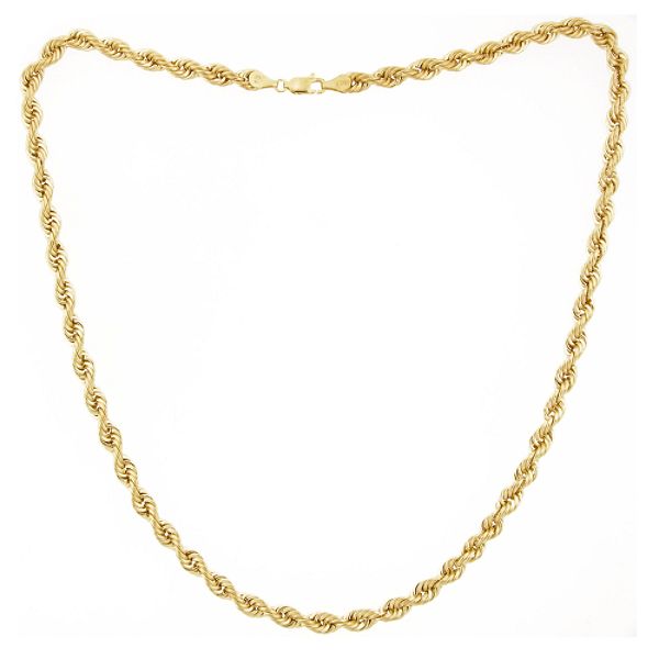 10kt Gold 5mm 24" Rope Necklace TMR0861Y24