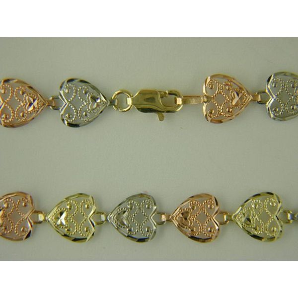 18 Kt Gos Hrt. Bracelet 7.25 VMB2151Y725