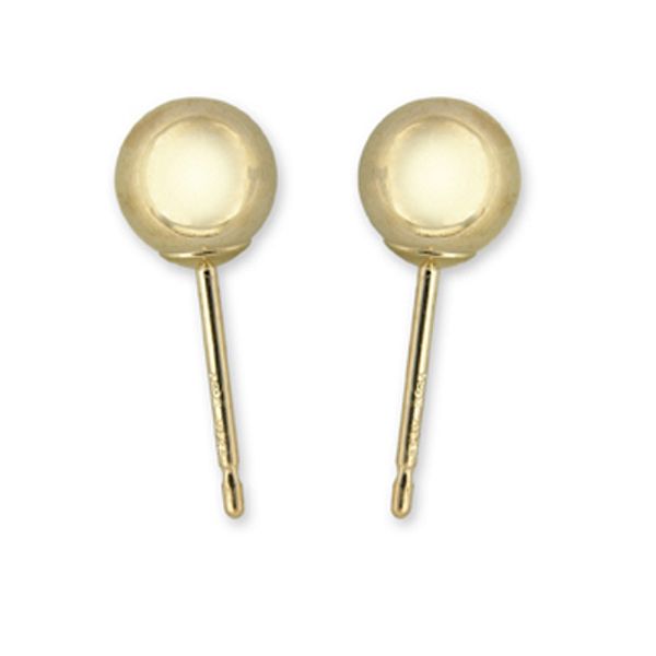 14k Yellow Gold 5mm Ball Stud Earrings