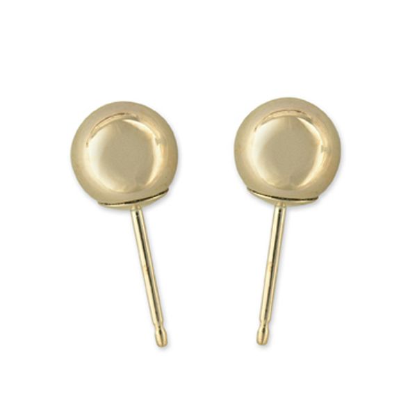 14k Yellow Gold Ball Stud Earrings