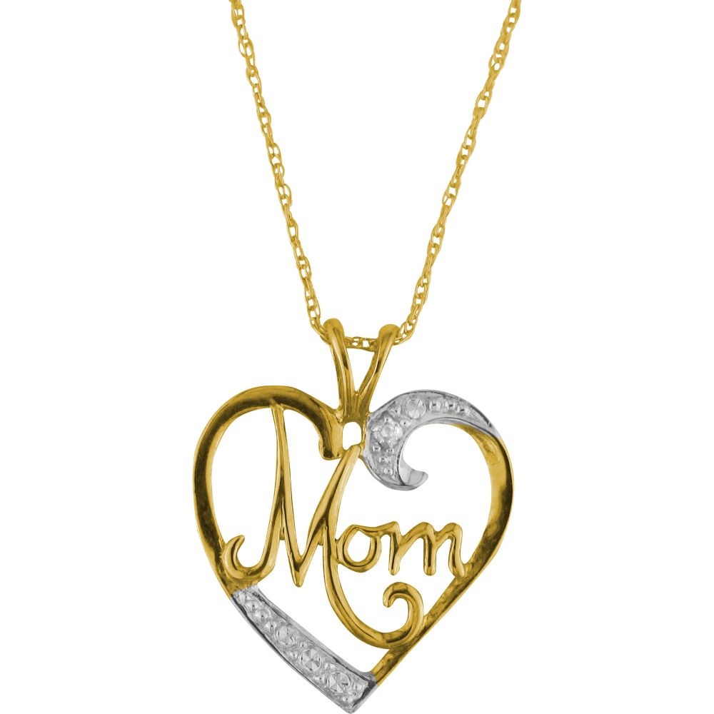 18kt Gold Over Sterling Silver Diamond Accent