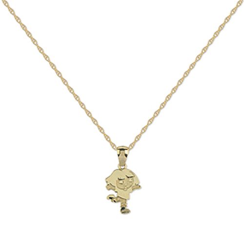 Nickelodeon 10k Yellow Gold Dora the Explorer Pendant on Chain