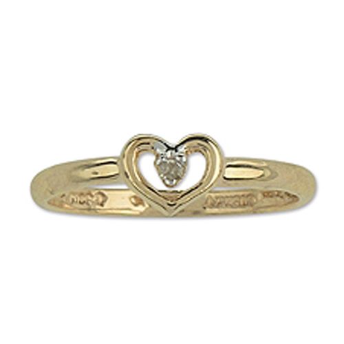 Disney 10k Yellow Gold Heart Ring.  Size 3 at Kmart.com