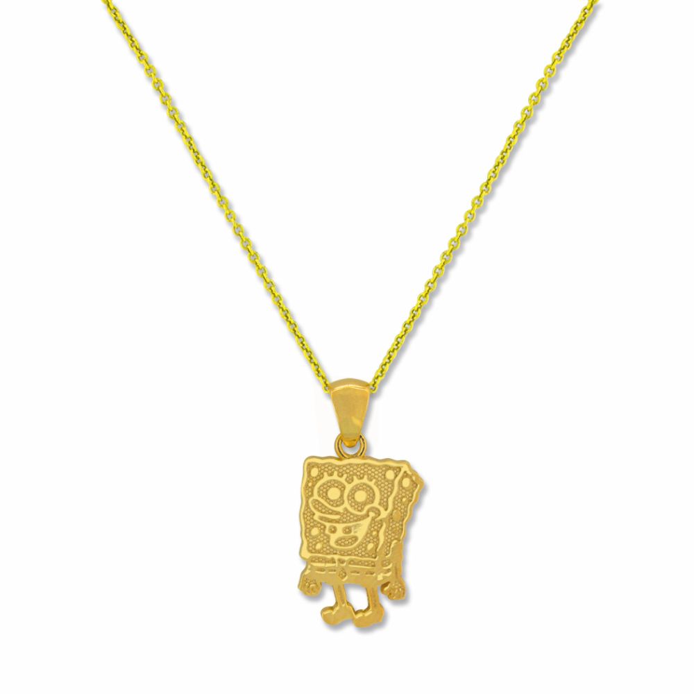 Gold Plated Sterling Silver Sponge Bob Charm with Chain at Kmart.com